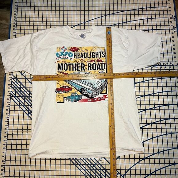 2004 Headlights on the Mother Road New Mexico T-Shirt Size XL White y2k - Picture 9 of 9